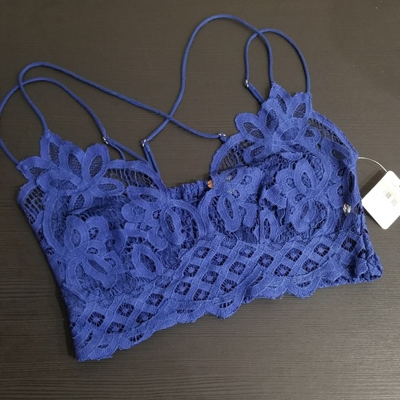 Free People Other - Free People Blue Adella Bralette Size Medium